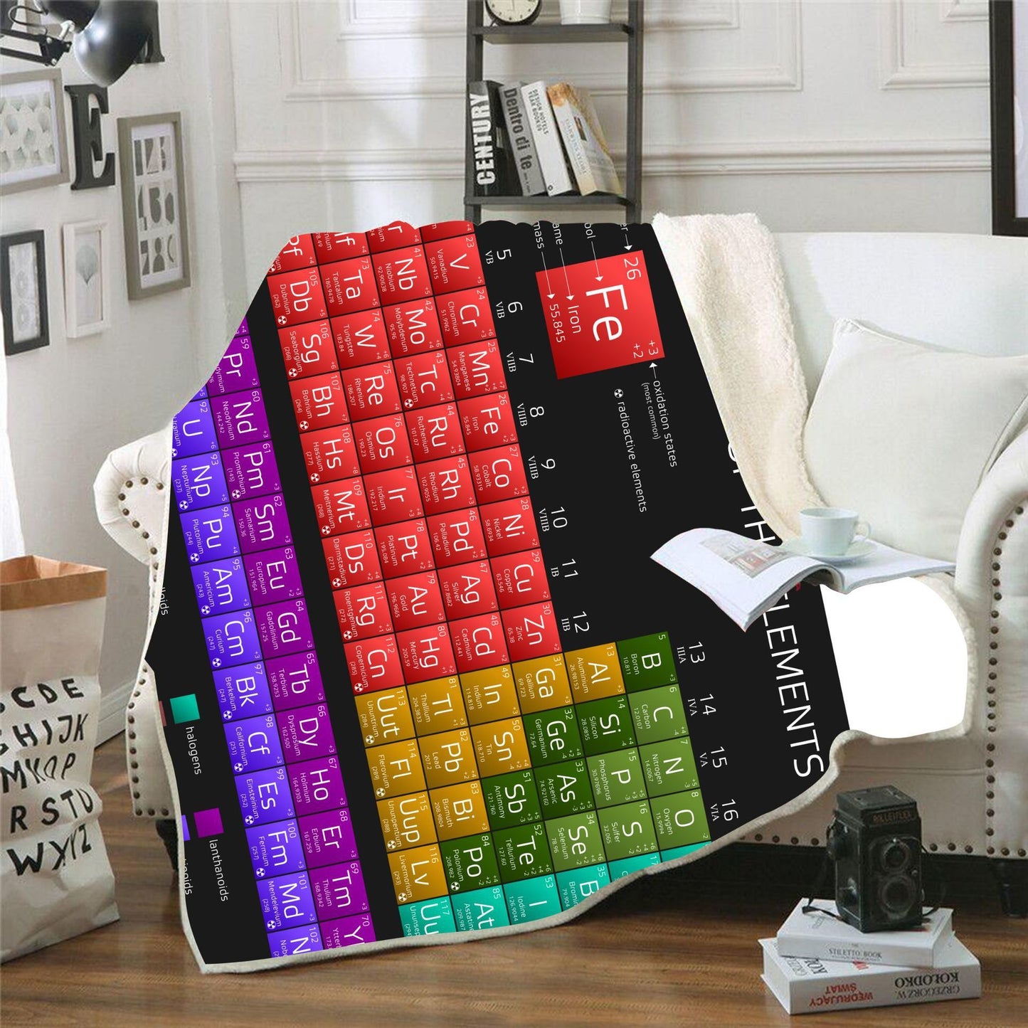 Periodic Table CLP3010213TT Sherpa Fleece Blanket