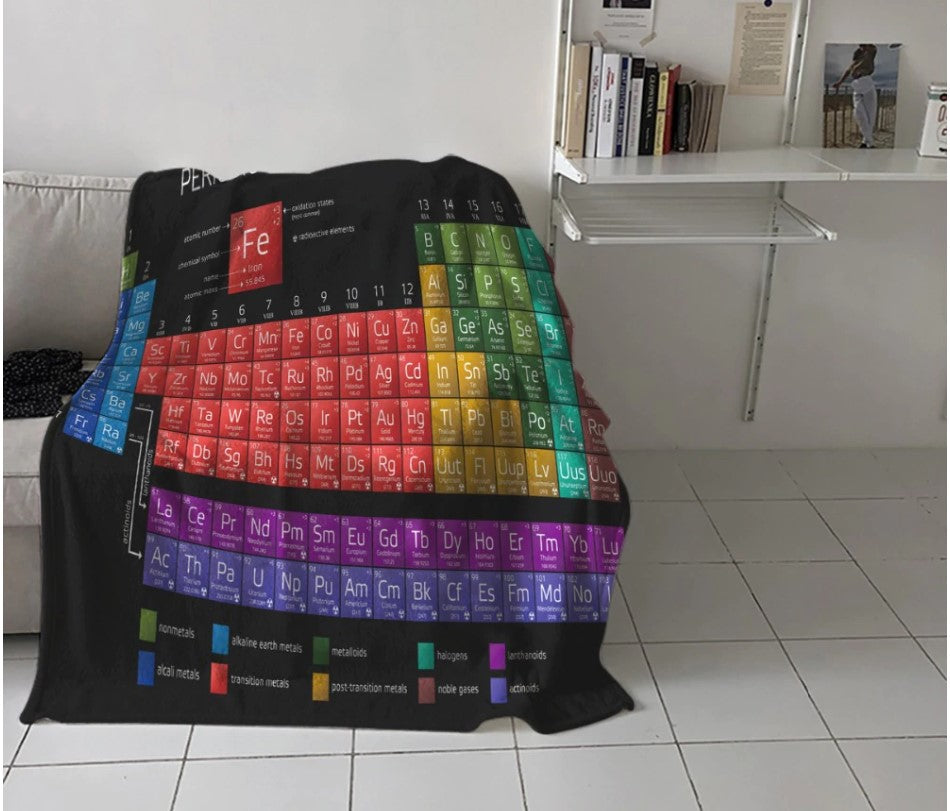 Periodic Table Of The Elements CL260933MDF Sherpa Fleece Blanket
