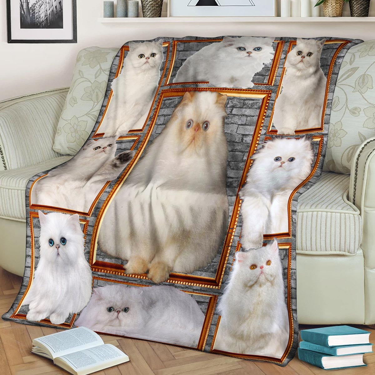 Persian Cat CLA21100979F Sherpa Fleece Blanket