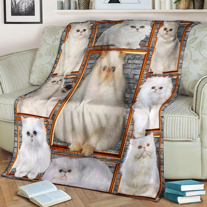Persian Cat CLA21100979F Sherpa Fleece Blanket