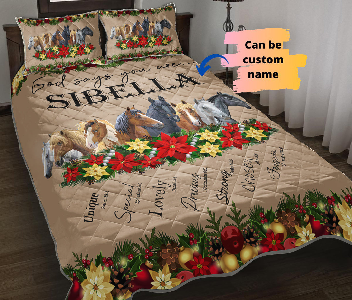 Personalized Horse Quilt Bedding Set TL210901