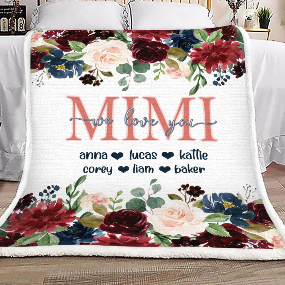 Personalized We Love You Grandma Mimi Nana TM131005 Sherpa Fleece