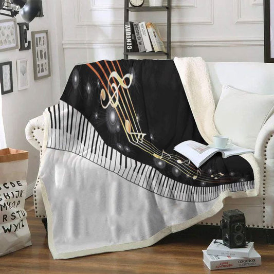 Piano HM140821TT Sherpa Fleece Blanket