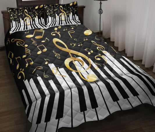 Piano Music Note Quilt Bedding Set ND200909