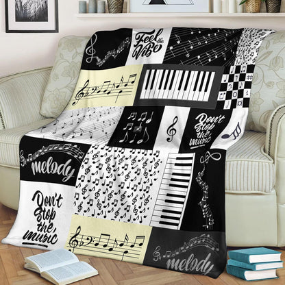 Piano BT300874F Sherpa Fleece Blanket