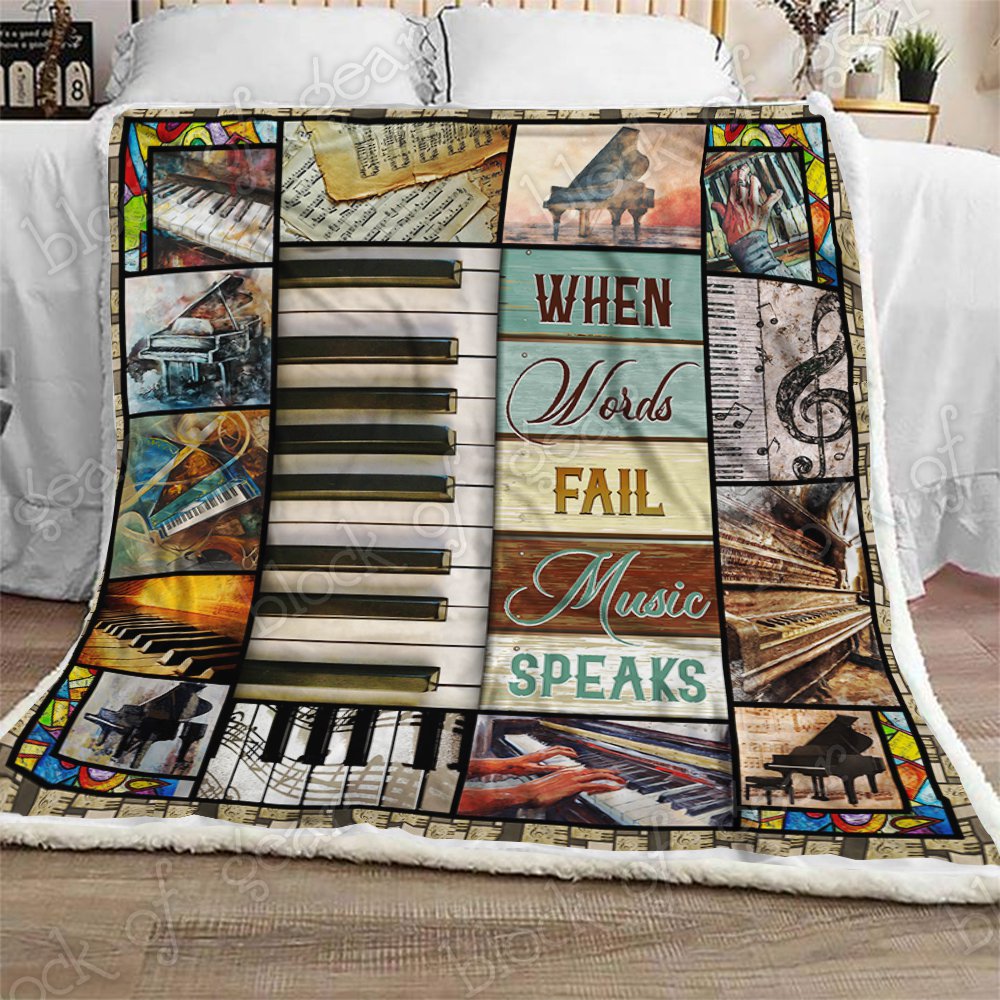 Piano CL301219MDF Sherpa Fleece Blanket