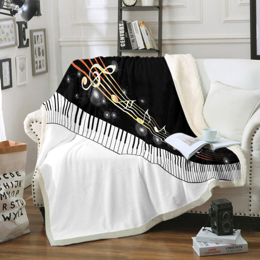 Piano HM140821TM Sherpa Fleece Blanket