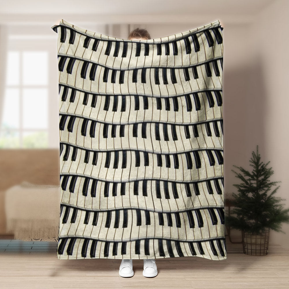 Piano NT240873F Sherpa Fleece Blanket