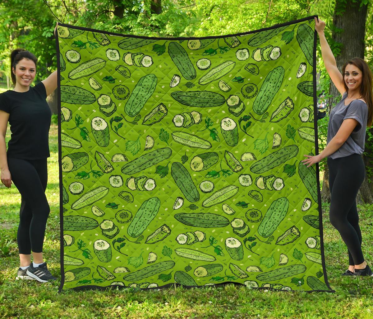 Pickle Cucumber CL12100528MDQ Quilt Blanket