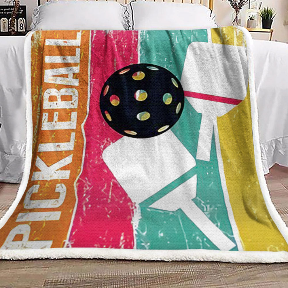 Pickleball ML1910178F Sherpa Fleece Blanket