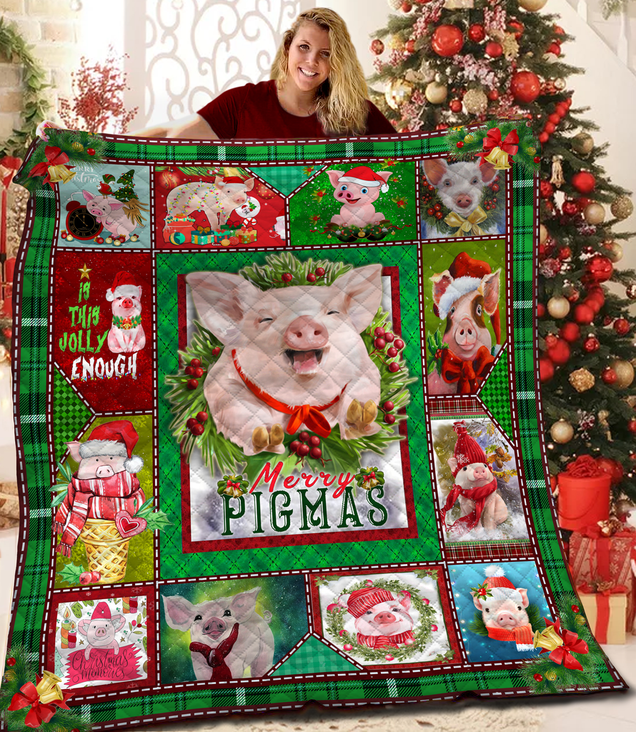 Pig Christmas ND271008 Quilt Blanket