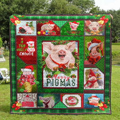 Pig Christmas ND271008 Quilt Blanket