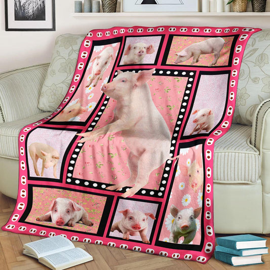 Pig CLA21100783F Sherpa Fleece Blanket