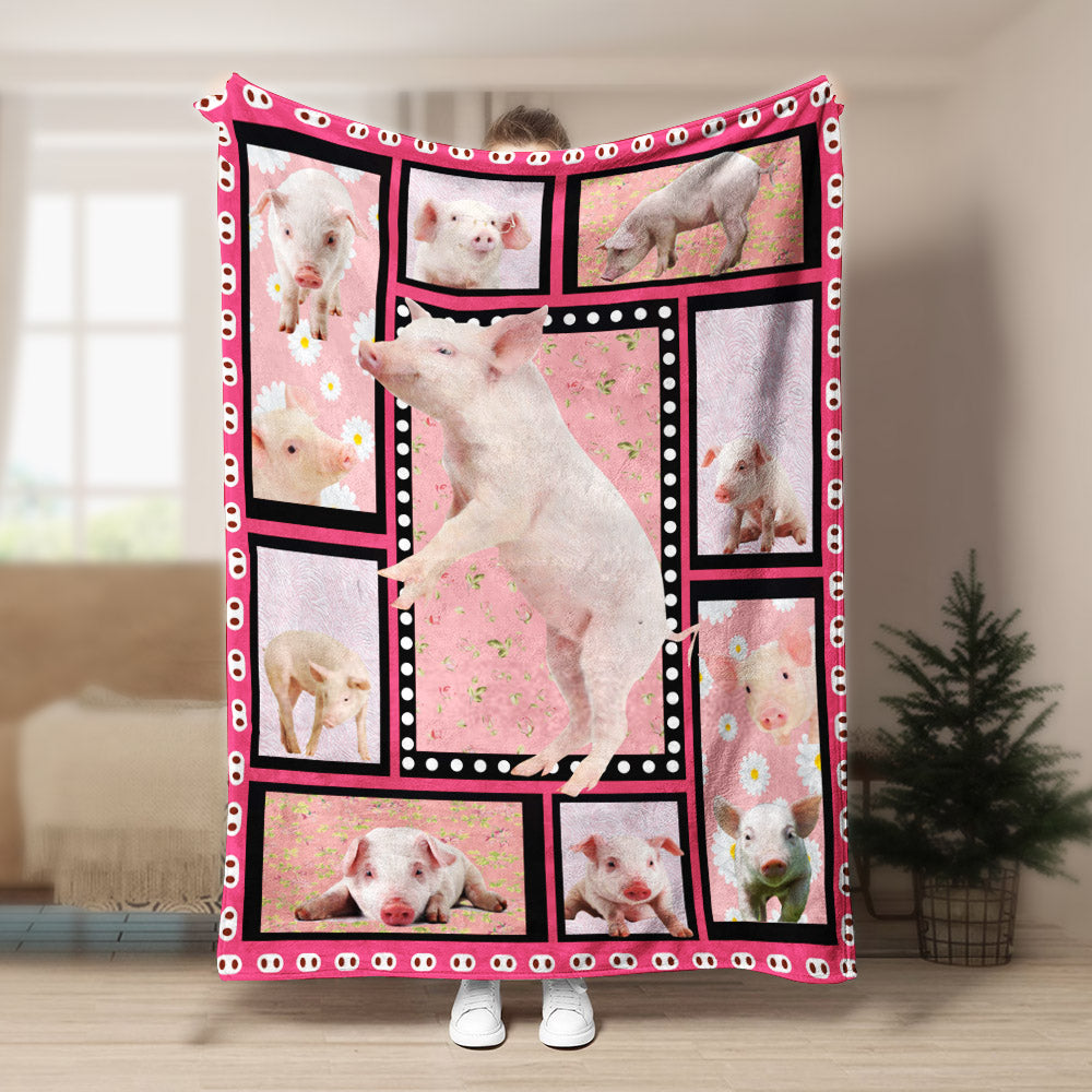 Pig CLA21100783F Sherpa Fleece Blanket