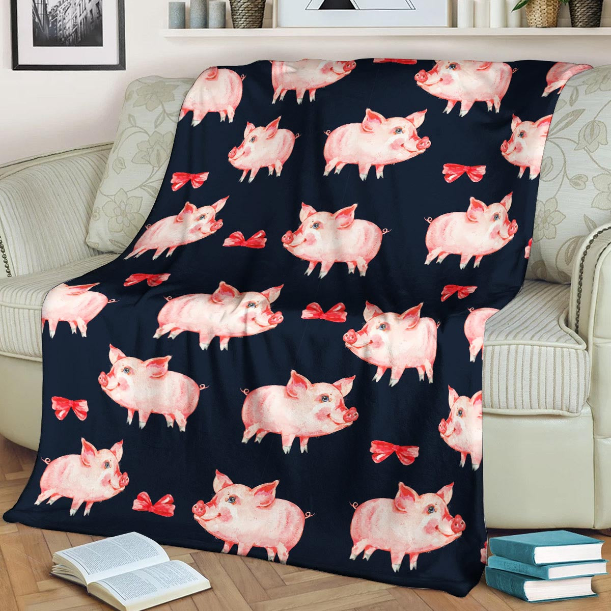 Pig Cute Pattern CLA15100028F Sherpa Fleece Blanket