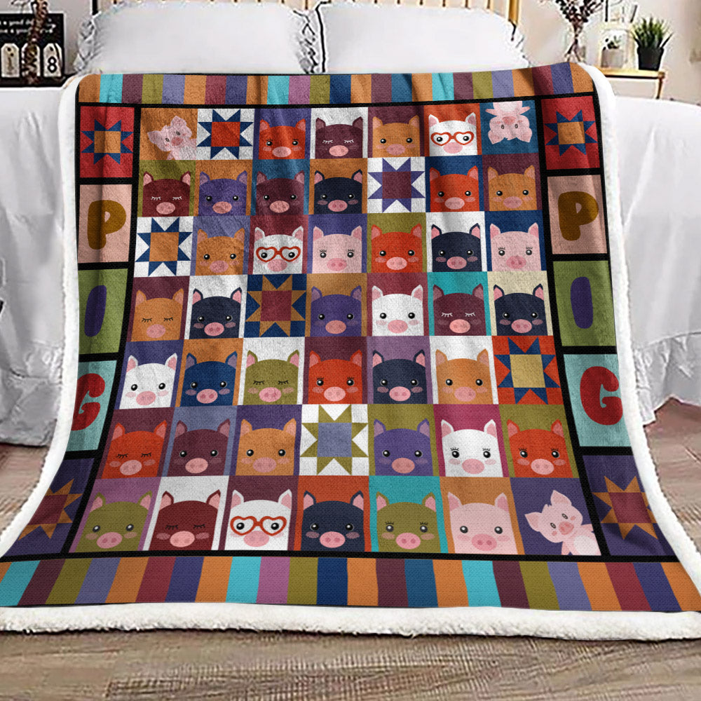 Pig Farm BT1010232F Sherpa Fleece Blanket