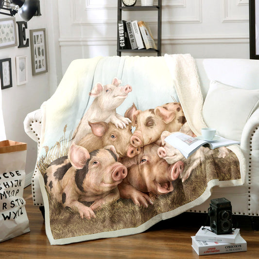 Pig TL1409118TT Sherpa Fleece Blanket