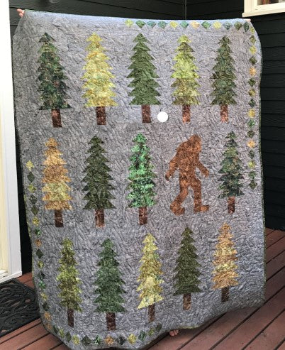 Pine Tree And Big Foot CLA1910382Q Quilt Blanket