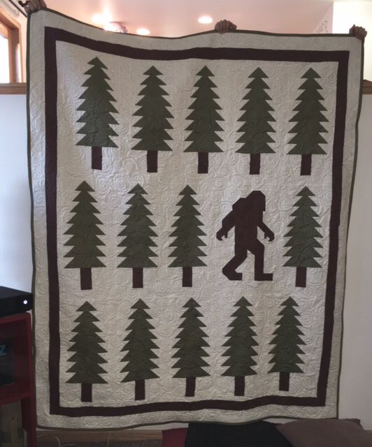 Pine Tree And Big Foot CLA1910383Q Quilt Blanket