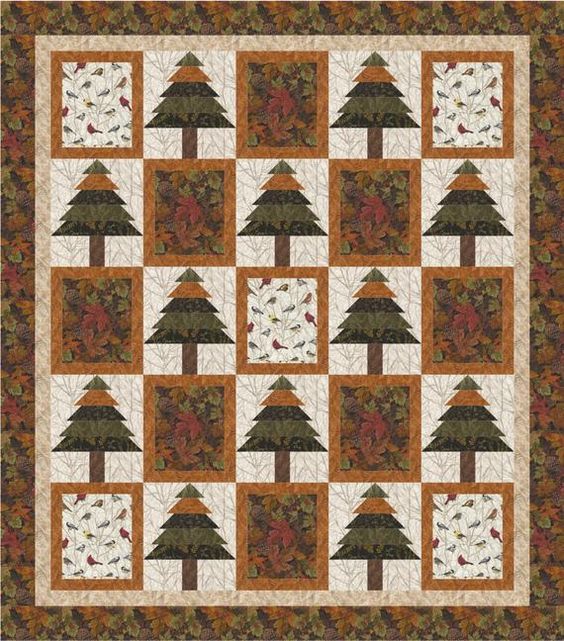 Pine Tree CLA0711600Q Quilt Blanket