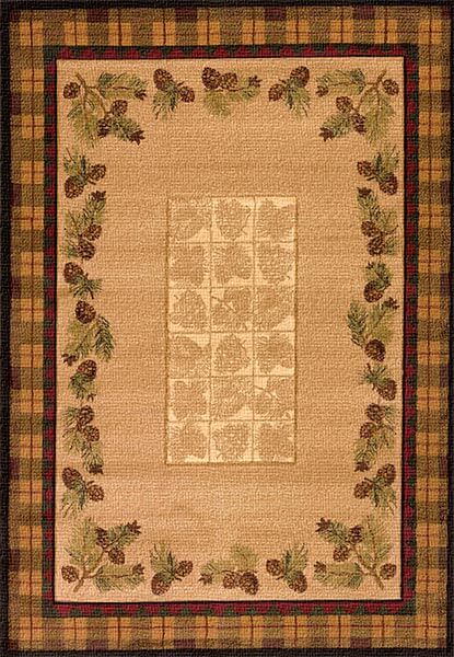 Pinecones And Plaid Cabin CLM1910133M Rug