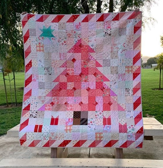 Pink Christmas Tree CLT2011121H Quilt Blanket