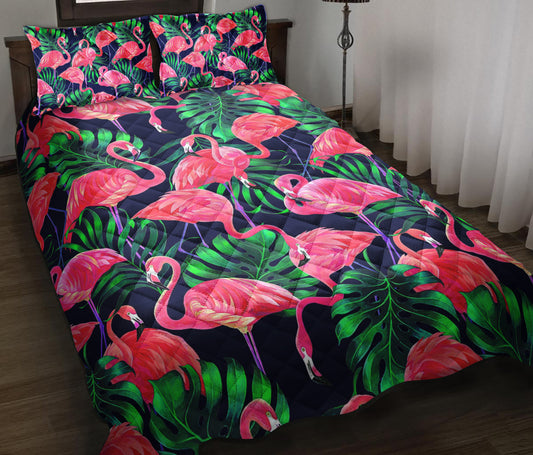 Pink Flamingo Quilt Bedding Set ND220906