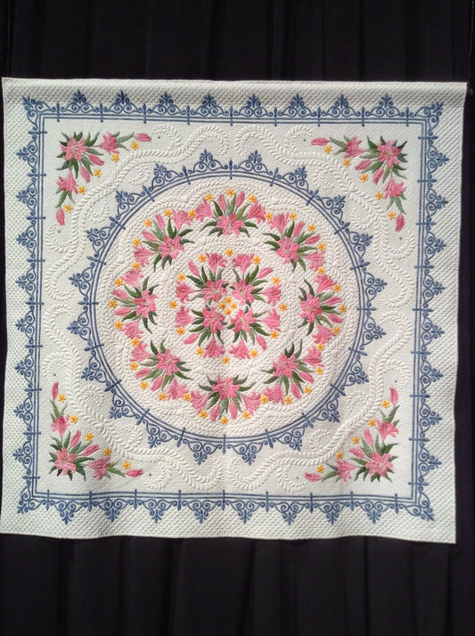 Pink Flower CLM1111414 Quilt Blanket