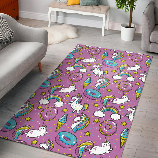 Pink Girly Unicorn Donut CL17100473MDR Rug