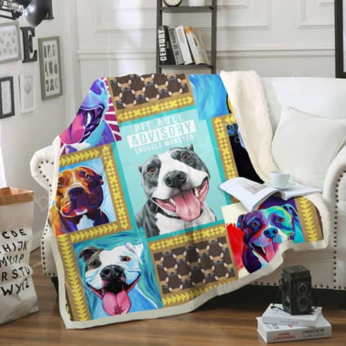 Pit Bull CL04100183F Sherpa Fleece Blanket