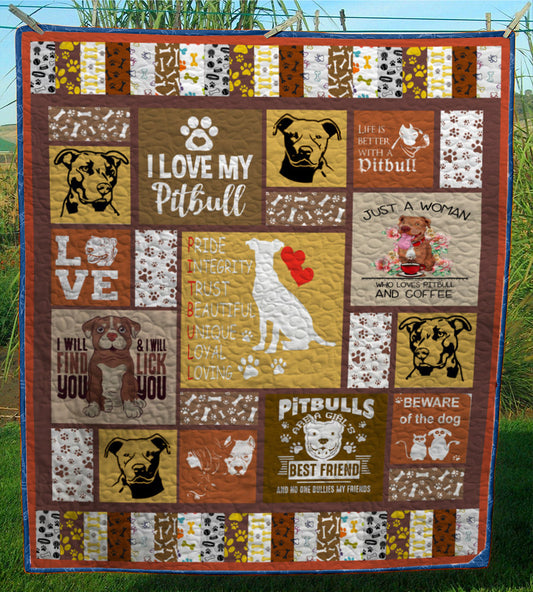 Pitbull CL28100982MDQ Quilt Blanket