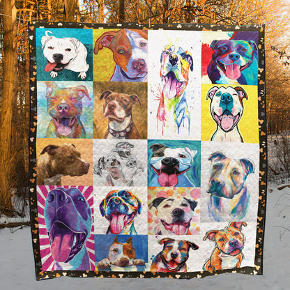 Pitbull CLH091086Q Quilt Blanket