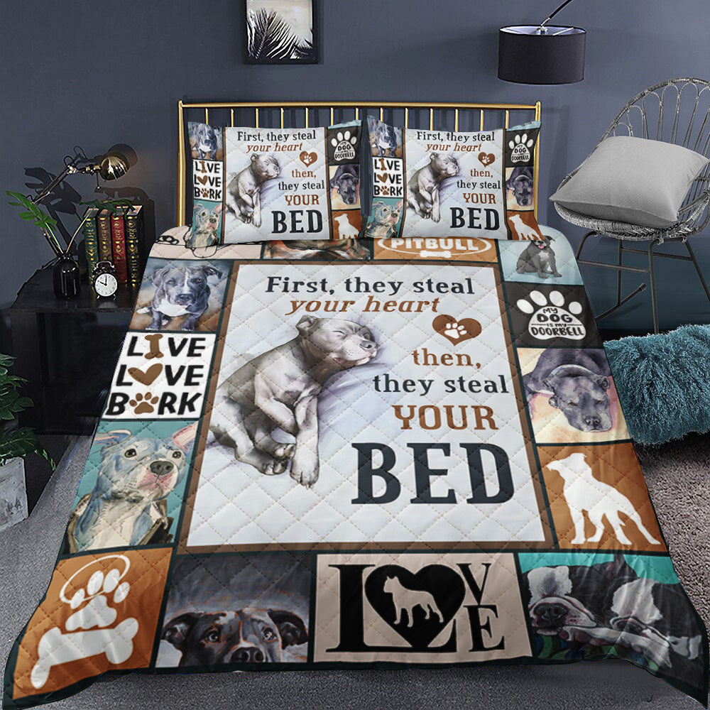 Pitbull Quilt Bedding Set TL220906