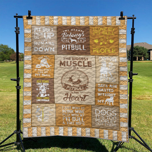 Pit bull YH3010586 Quilt Blanket