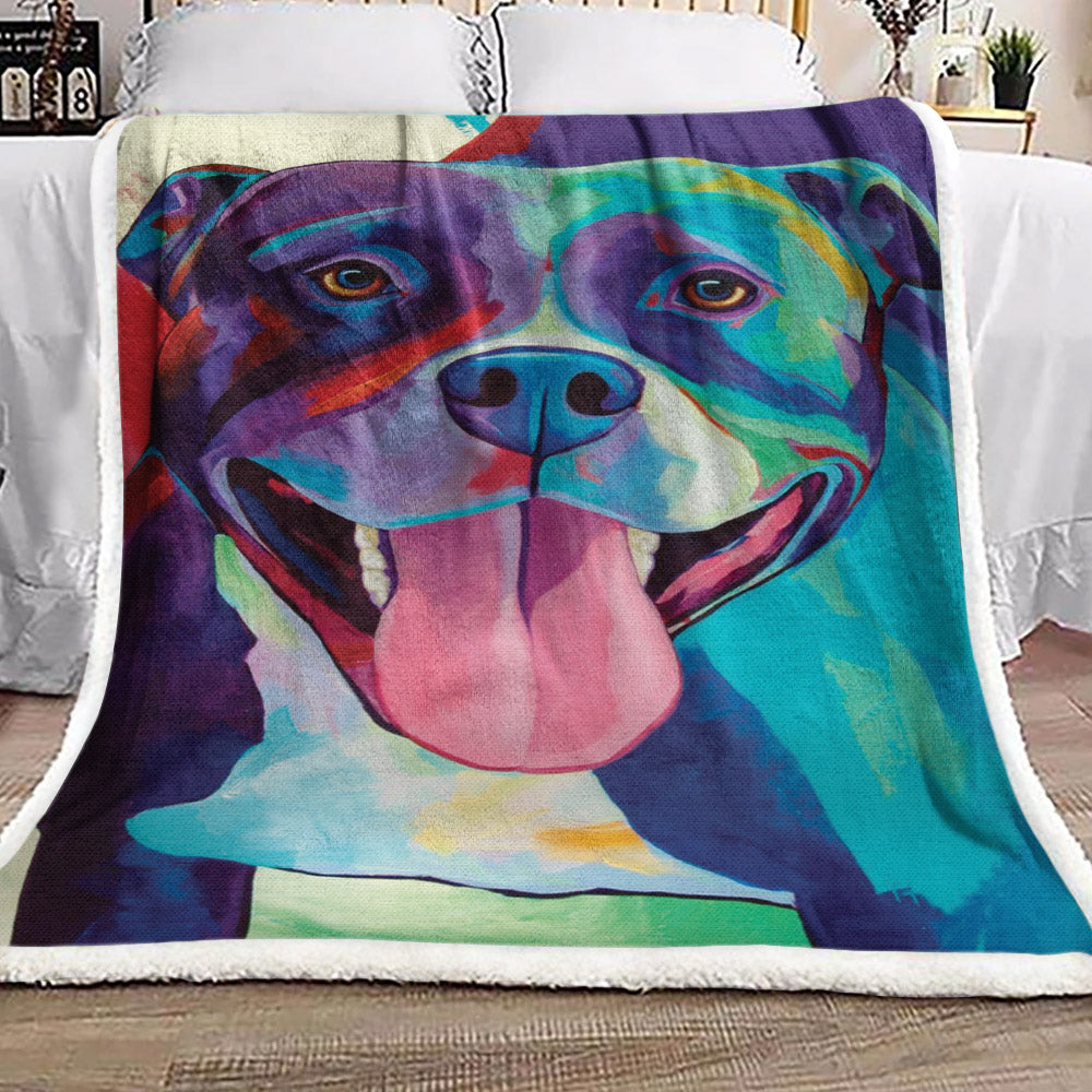 Pitbull DN3110159F Sherpa Fleece Blanket