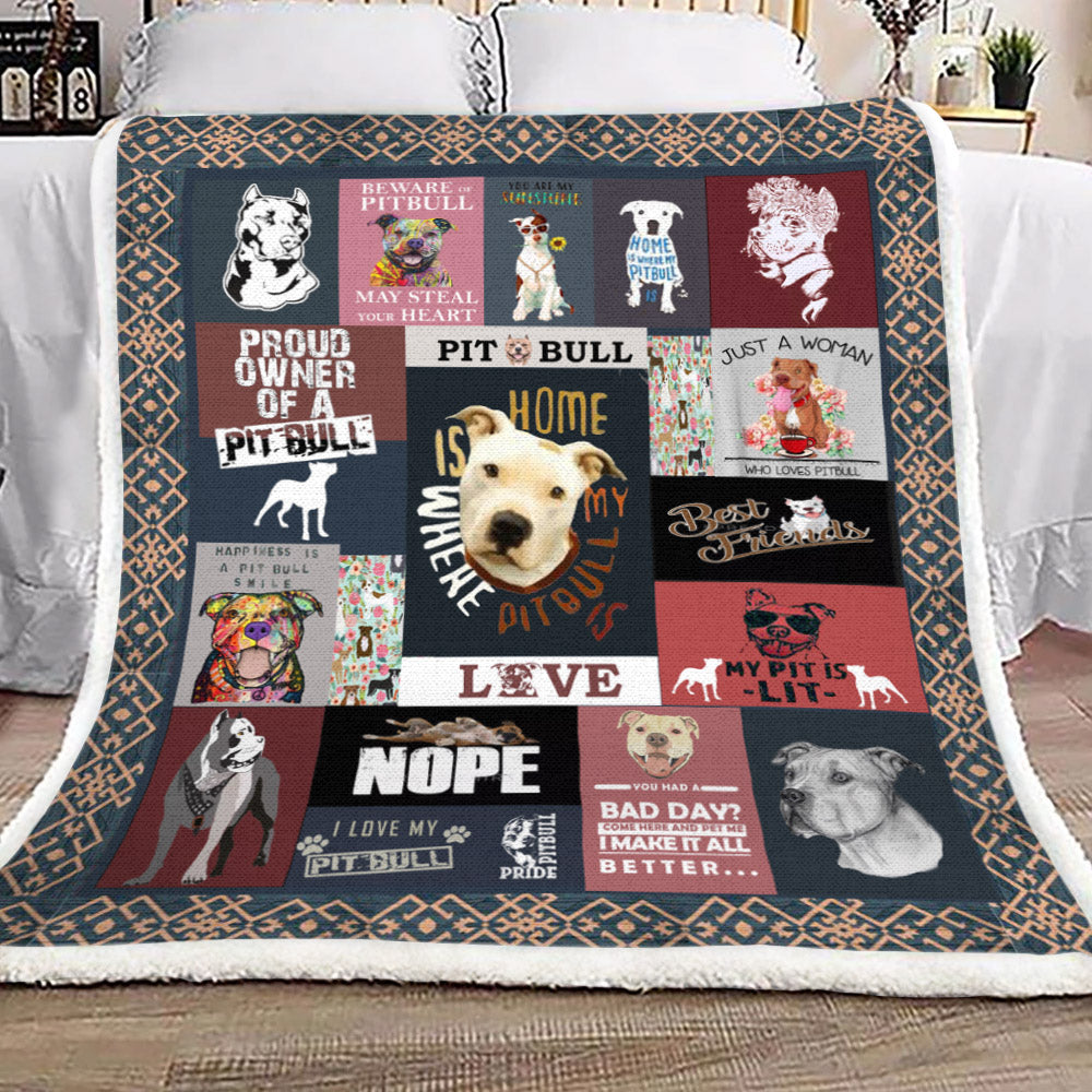 Pitbull YH25100228F Sherpa Fleece Blanket