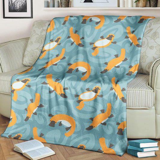 Platypus Pattern CLA15100796F Sherpa Fleece Blanket