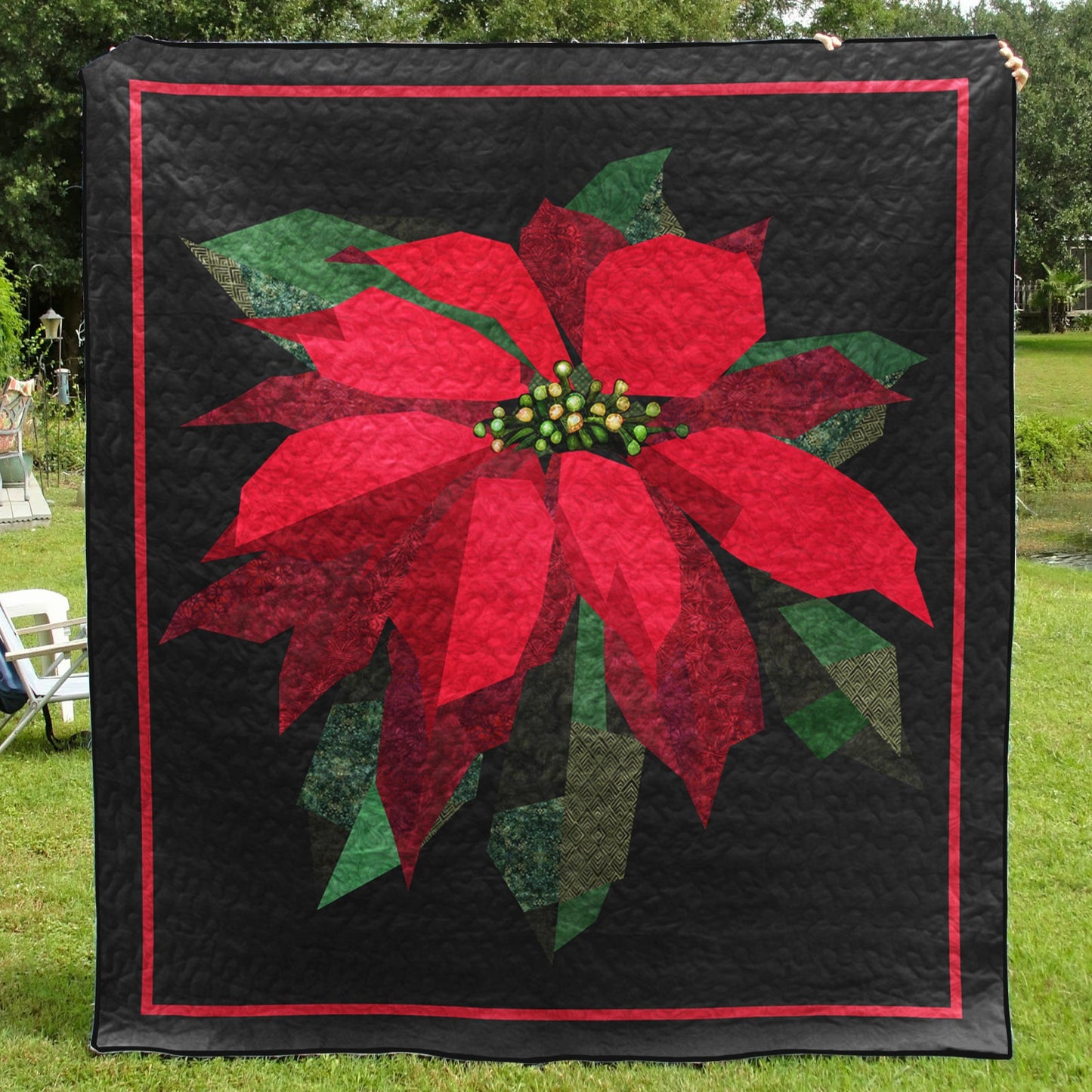 Poinsettia CLP0611238Q Art Quilt