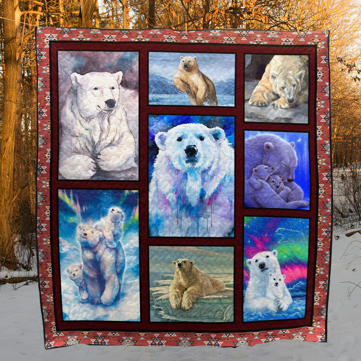 Polar Bear CLH0611032Q Quilt Blanket