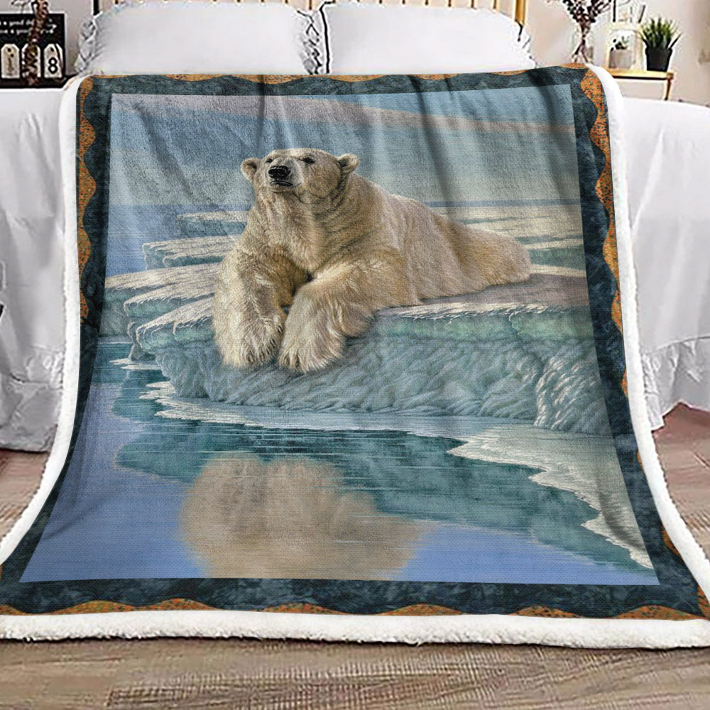 Polar Bear BL2110228F Sherpa Fleece Blanket