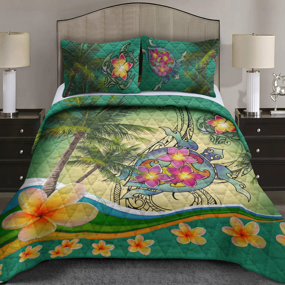 Polynesian Turtle Quilt Bedding Set HT290905