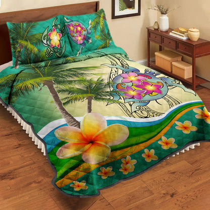 Polynesian Turtle Quilt Bedding Set HT290905