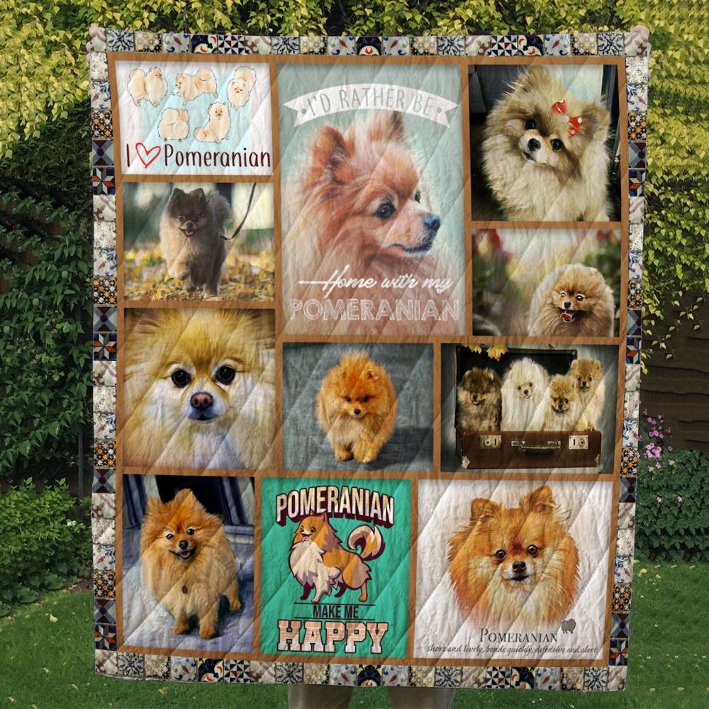 Pomeranian CL10100201MDQ Quilt Blanket