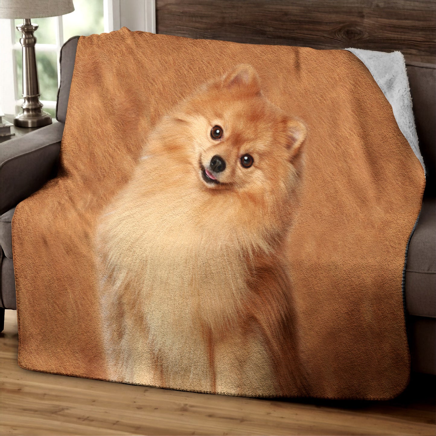 Pomeranian CLP270850 Sherpa Fleece Blanket