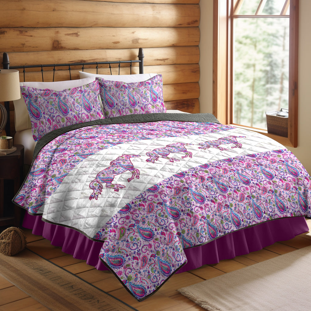 Pony Horse CLM0210160B Quilt Bed Sheet