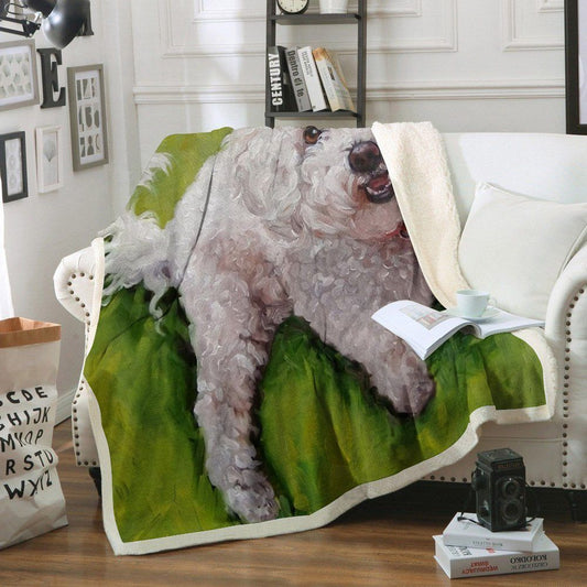 Poodle BT051073F Sherpa Fleece Blanket