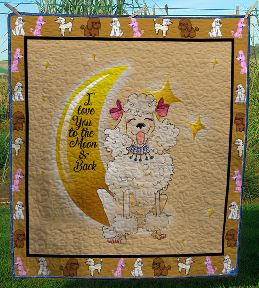 Poodle CL28100992MDQ Quilt Blanket
