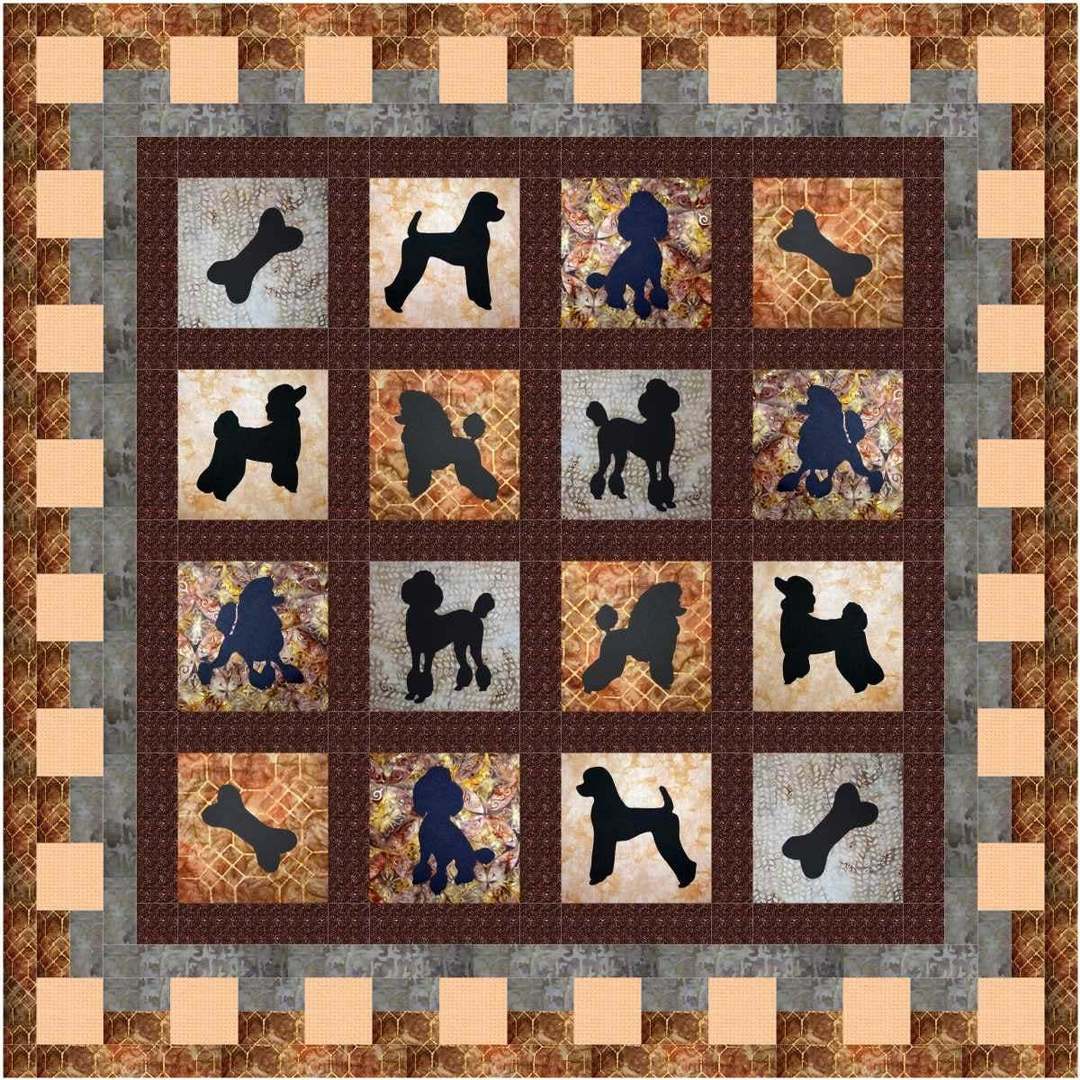 Poodle CLA250675 Quilt Blanket