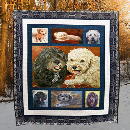 Poodle CLH0611038Q Quilt Blanket