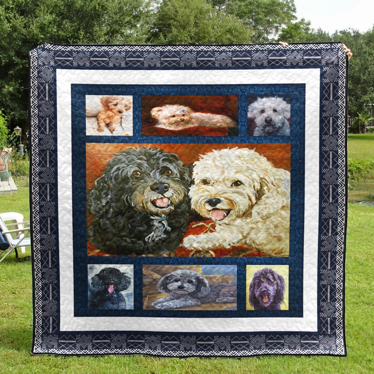 Poodle CLH0611038Q Quilt Blanket